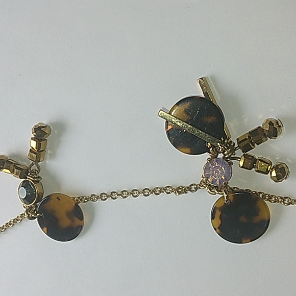 J. Crew Brulee Tortoise Matchstick Necklace PREPPY - Picture 4 of 8
